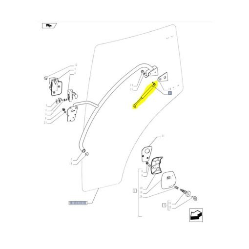 Ammortizzatore a gas per porta New Holland 47517730