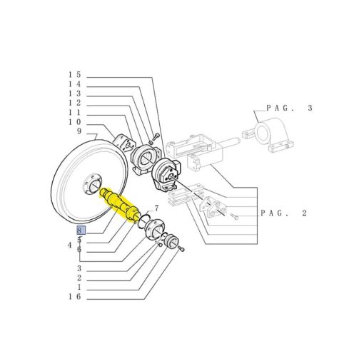 Asse ruota tendicingolo Fiat 4972914