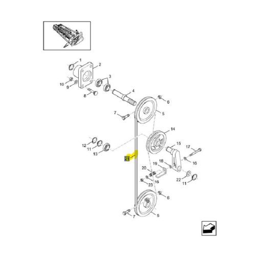 Cinghia trasmissione testata New Holland 84002709