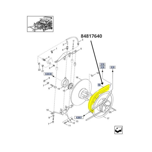 Cinghia per Tf-Tx CNH GATES 84817640