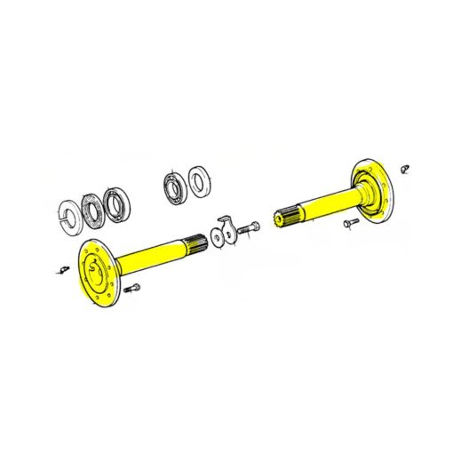 Albero di comando ruota motrice per serie 30-90-100 cod.5123257