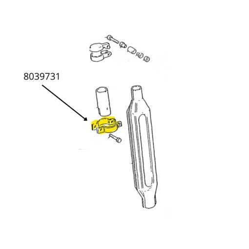 Fermo Semicollare originale CNH 8039731