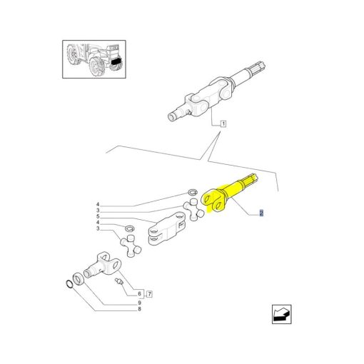 Forcella ponte anteriore New Holland 5191539
