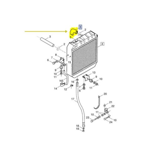 Tubo flessibile radiatore CNH 9833790