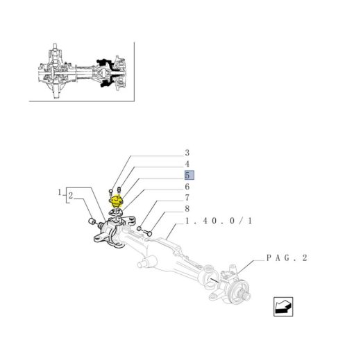 Perno giunto sferico New Holland 5165271