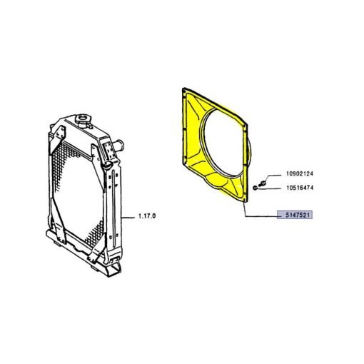 Convogliatore del radiatore New Holland 5147521