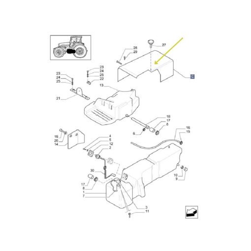 Coperchio batteria CNH per serie TM 82026117