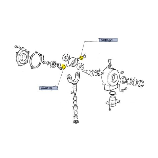 Cuscinetto per barra Laverda serie E-L-MXE 340445124