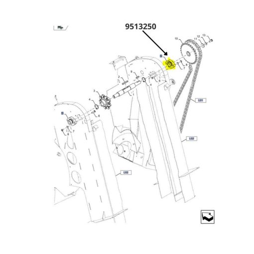 Cuscinetto flangiato New Holland 9513250