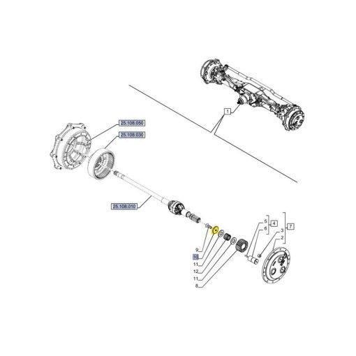 Distanziale assale anteriore CNH 87681967