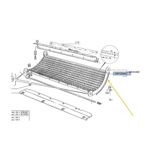 Filo controbattitore mietitrebbia Laverda 300132830