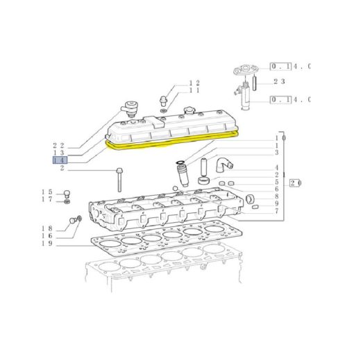 Guarnizione motore CNH LAV 98427866