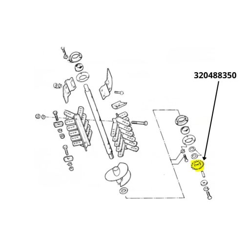Ingranaggio condotto compatibile Laverda 320488350