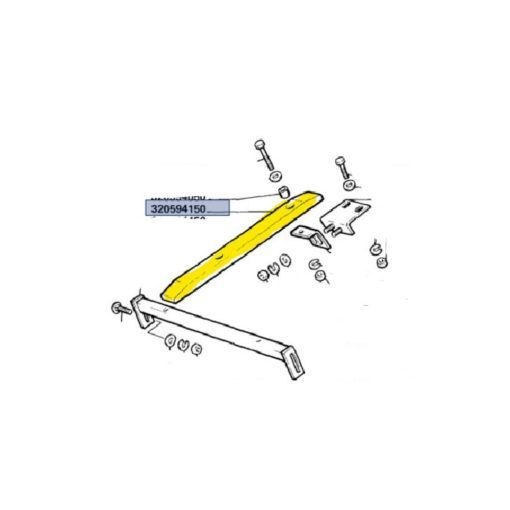 Pattino interno in legno tendicatena Mietitrebbia Laverda 320594150