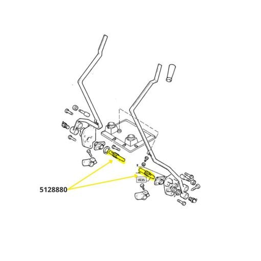 Perno di rinvio per leva frizione di sterzo Fiat TK 5128880