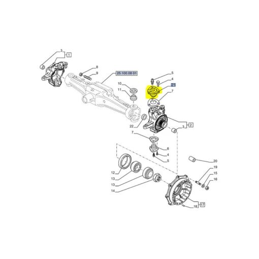 Perno fuso a snodo superiore New Holland Case IH 87382381
