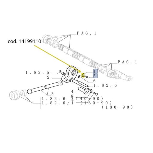 Piastra di bloccaggio originale New Holland 14199110