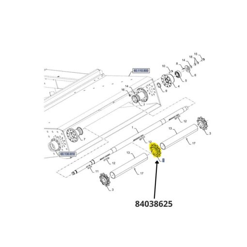 Pignone superiore catena elevatore CNH 84038625