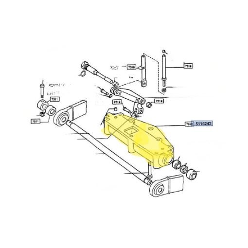 Supporto oscillante barra bracci sollevatore New Holland 5116242