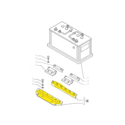 Supporto fissaggio batteria CNH 87680862