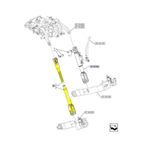 Tirante Superiore Bracci sollevatore CNH 90360659