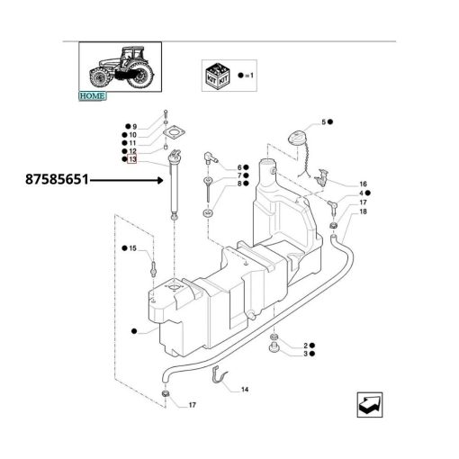 Trasmettitore CNH 87585651