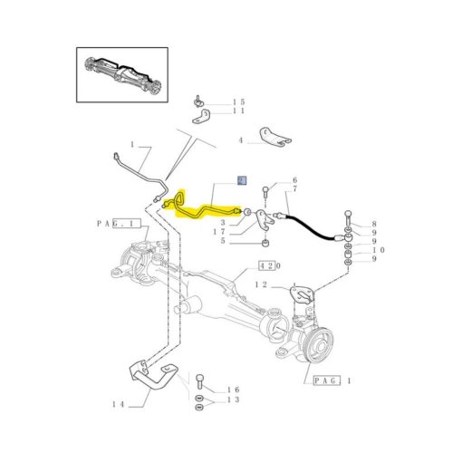 Tubo olio freni CNH 5188464