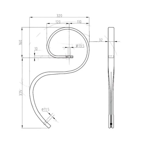 Molla Flex a S per Vibrocoltivatori tipo standard 32x10