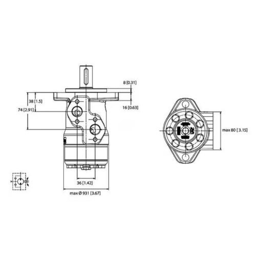 Motore idraulico BMP BMR 40cc D.25mm CNH 84514902