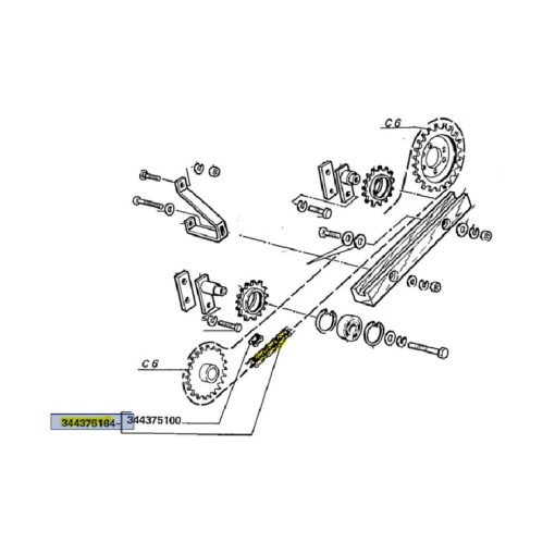 Catena di trasmissione Laverda 3550al 3560al 344375164