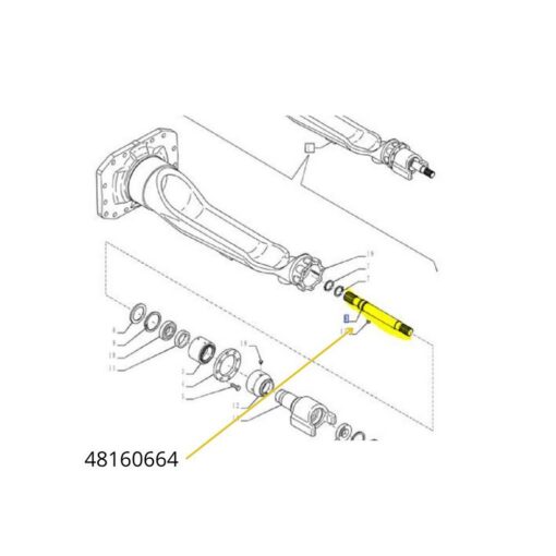 Albero Assale Anteriore Originale CNH 48160664