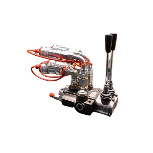Distributore completo assemblato 3/8" 2 Leve Doppio Effetto con Innesti rapidi