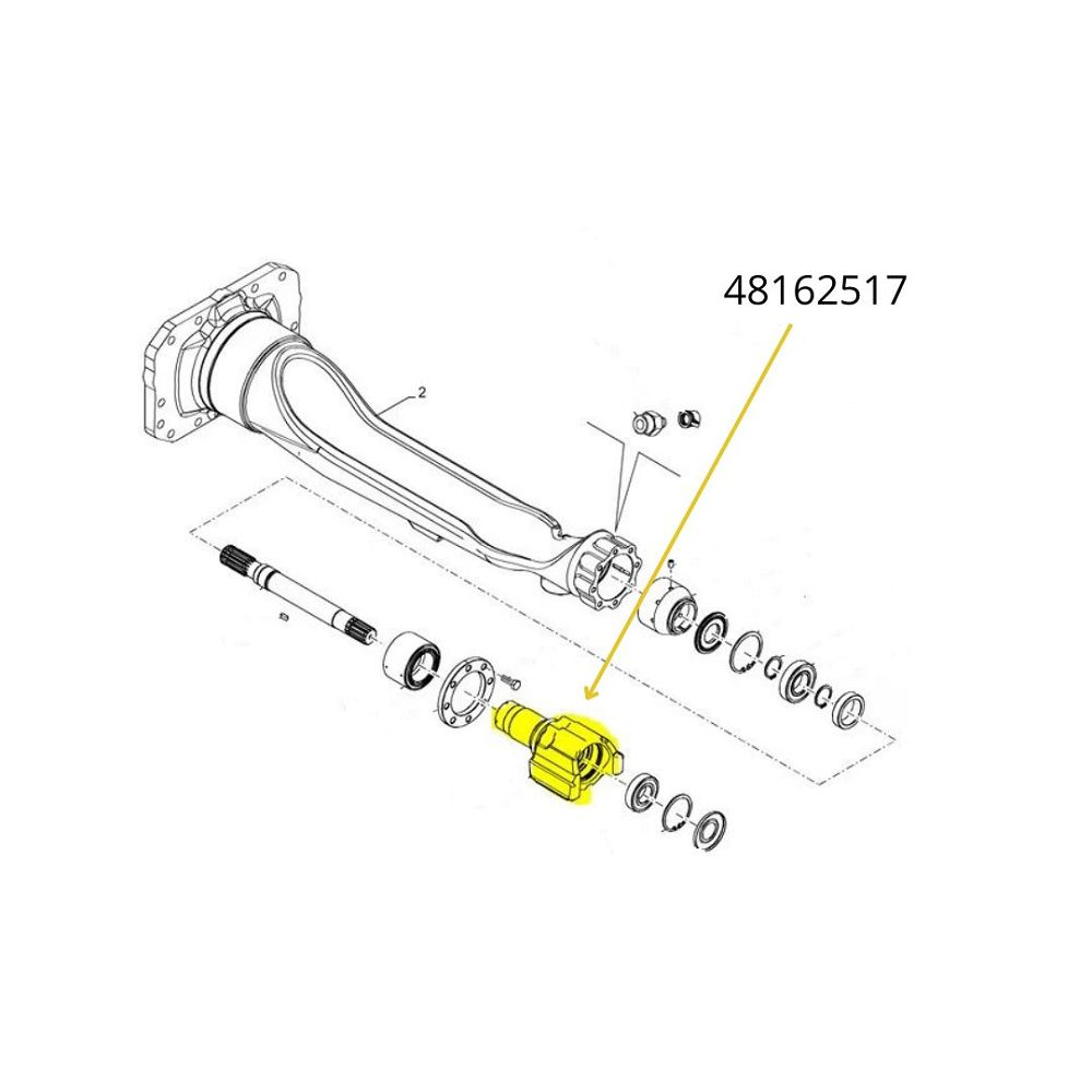 Supporto per albero a trazione integrale CNH 48162517 - immagine 3