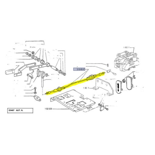 Alternative view of Trasmissione Flessibile Trattore Fiat CNH 5164647