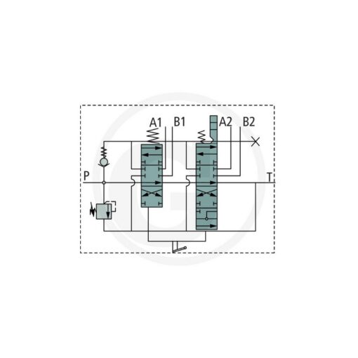 Alternative view of Kit Distributore Idraulico 80 lt/m 2 Vie 1x Flottante Pala Trattore