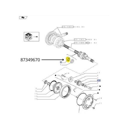 Alternative view of 87349670 Paraolio CNH CORTECO