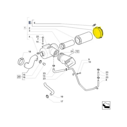 Alternative view of Coperchio filtro aria CNH 225267a1 Donaldon P777998