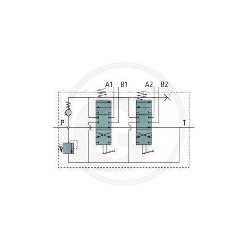 Distributore 2 Leve Doppio Effetto 4/3 Vie 80lt/min Granit