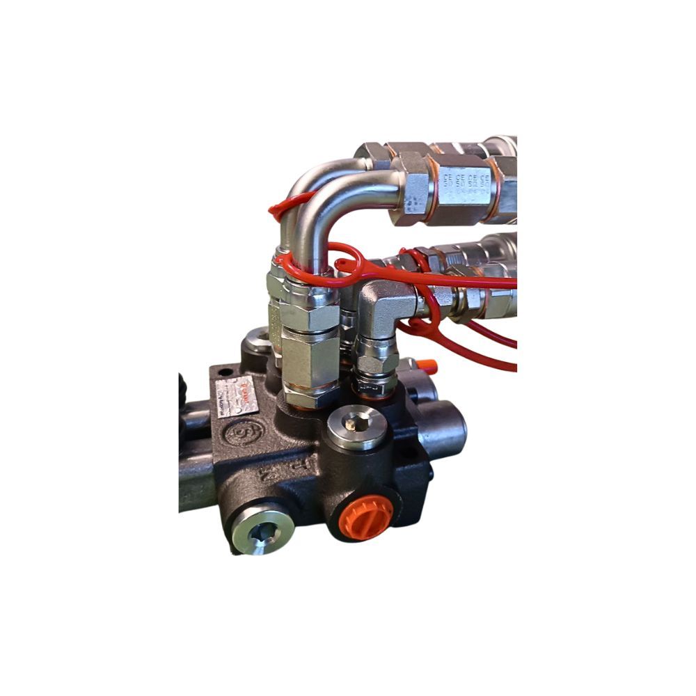 Distributore completo assemblato 3/8" 2 Leve Doppio Effetto con Innesti rapidi - immagine 4