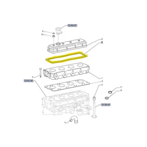Guarnizione coperchio valvole CNH 4845136