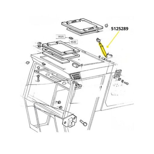 Alternative view of Ammortizzatore a gas per cabine Fiat 5125289