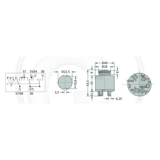 Quadro avviamento con 4 posizioni chiave inclusa 5146155