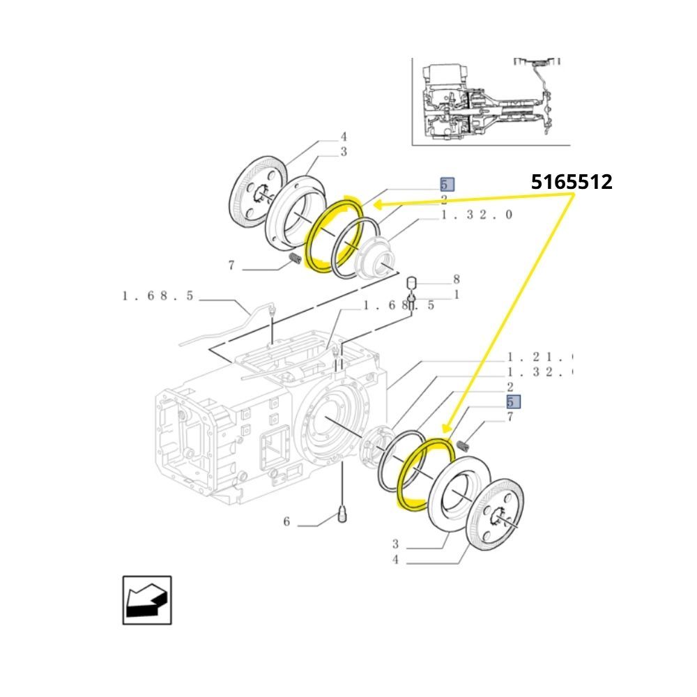 Guarnizione freni 5165512 - immagine 2