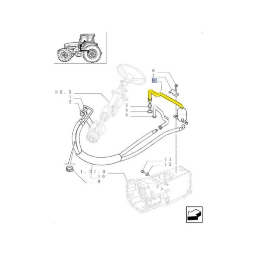 Tubo idraulico sterzo CNH 82008330
