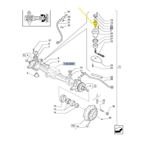 Sensore di sterzata CNH 87303761