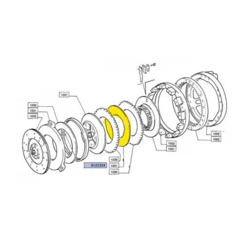 Disco interno frizione centrale per serie TK New Holland 5122254