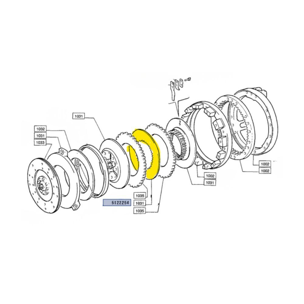 Disco interno frizione centrale per serie TK New Holland 5122254
