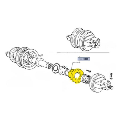 Alternative view of Mozzo per ruota tendicingolo per New Holland TK 5111363