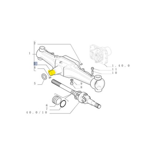Perno assale anteriore Trattori Fiat New Holland 5140170