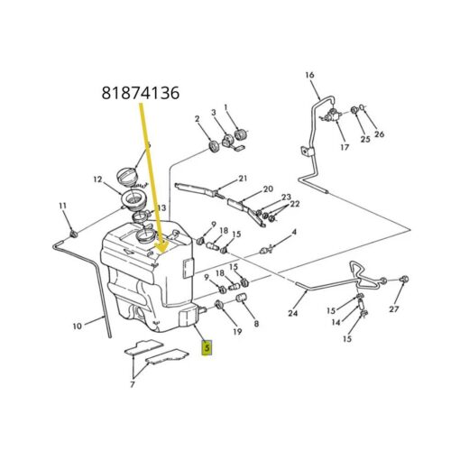 Serbatoio carburante per serie 40 originale New Holland 81874136